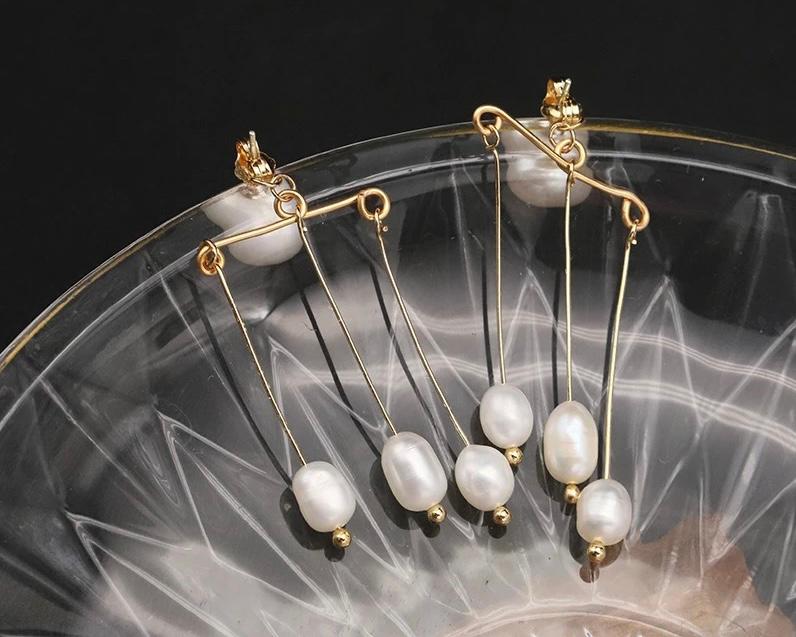 Miracle Heals Gold Chain Pearl Stud-Dangle Tassel Earing For Women & Girls