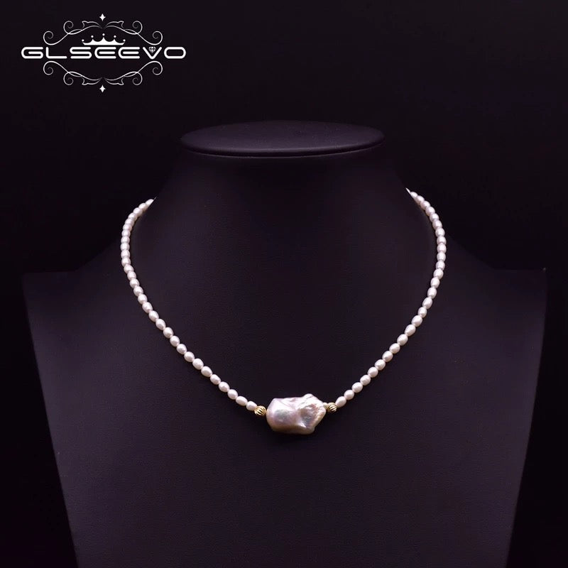 Ethnic Natural Fresh Water Baroque Pearl Necklace For Women