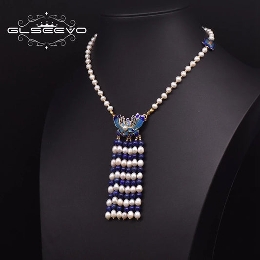 New Ethnic Round Handmade Natural Fresh Water Pearl Necklace For Women's