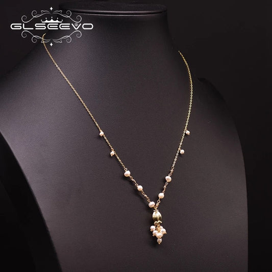 New Design Natural Fresh Water Pearl And 18K Gold Plated Chain Necklace For Women