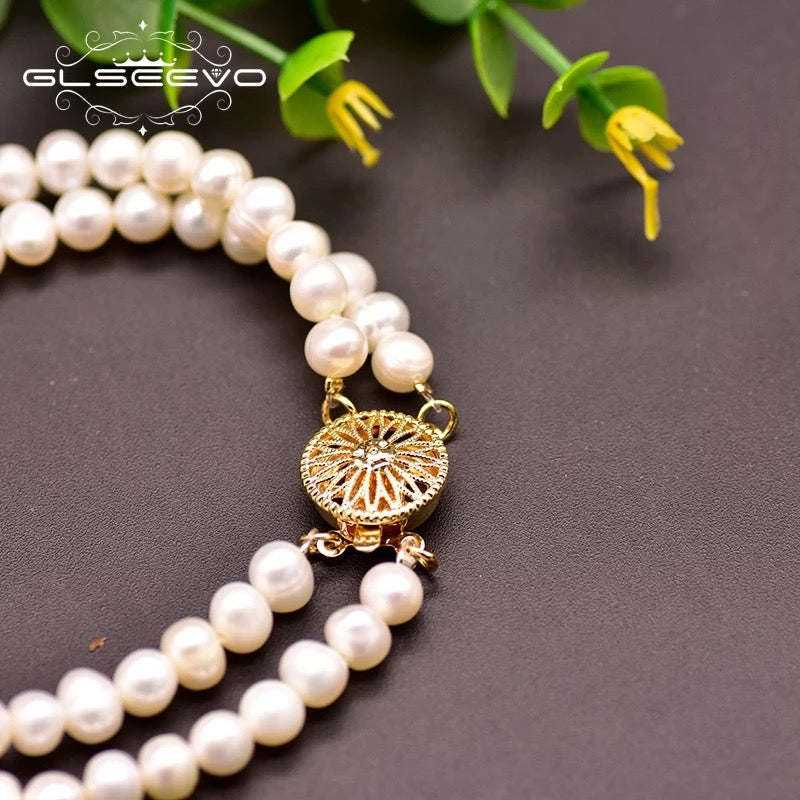 Classic And Trendy New Double Layer Ladies Freshwater Pearl Bracelet