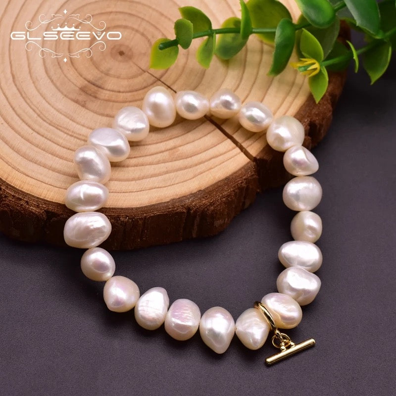 Vintage Creative Baroque Irregular Freshwater Pearl Bracelet For Women