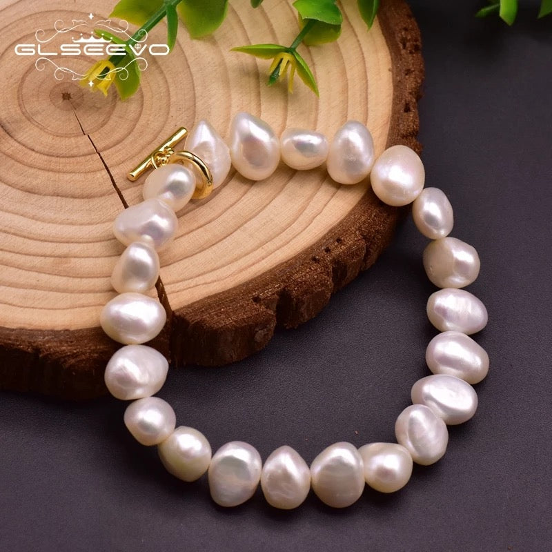 Vintage Creative Baroque Irregular Freshwater Pearl Bracelet For Women