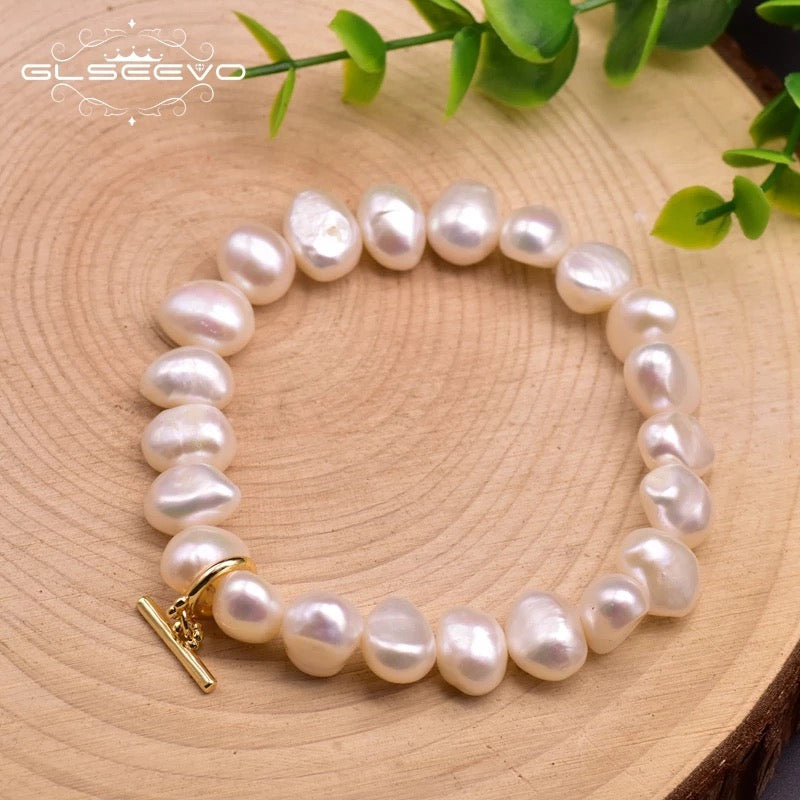 Vintage Creative Baroque Irregular Freshwater Pearl Bracelet For Women