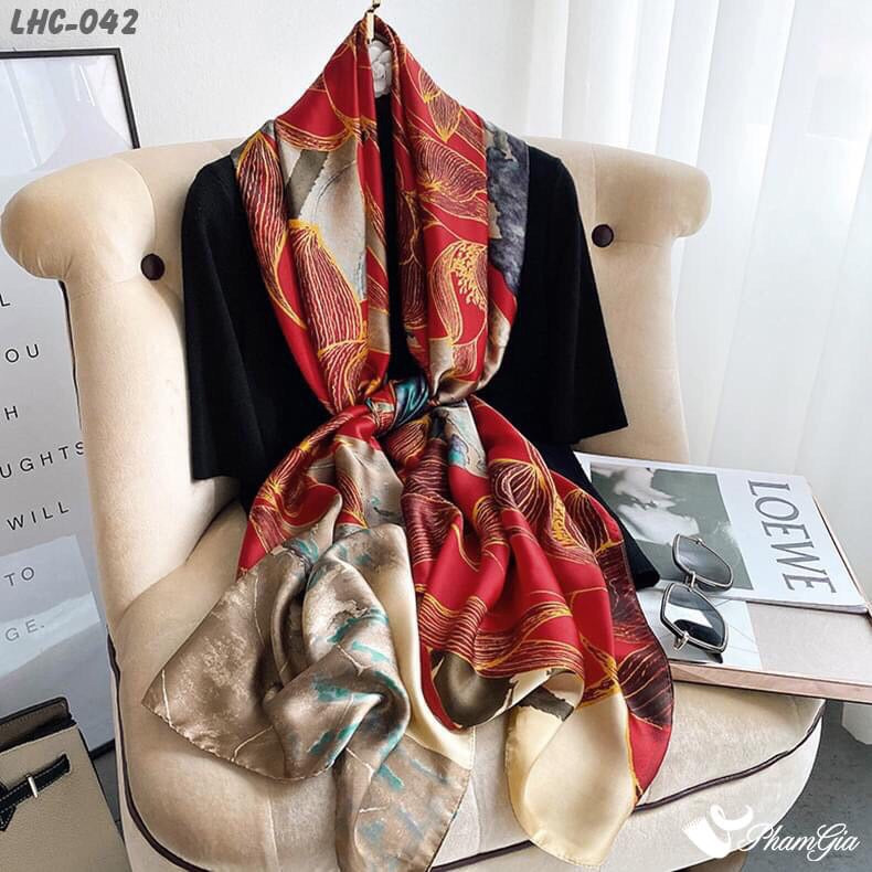 Fashionable 100% Silk Multicolored Printed Long Scarf Headwrap And Neck For Women