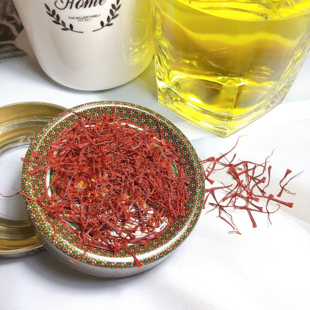 Premium Saffron Threads, Pure All Red Saffron Spice | Super Negin Grade | For Culinary Use Such as Tea, Paella, Golden Milk, Rice, & Risotto