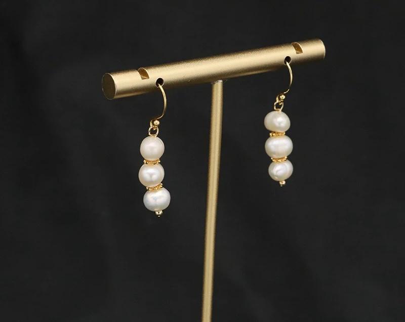 Miracle Heals Gold Tone Pearl Hook Earrings For Women's & Girls, Fashionable Casual & Party Earrings