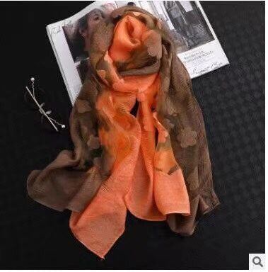 Miracle Heals Womens Fashion Silk Floral Long Scarf Headwrap Shawls